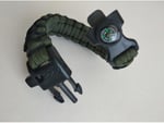 Paracord Cobra Işlemeli Model Ateş Başlatıcı + Pusulalı Survival Acil Durum Bilekliği-2