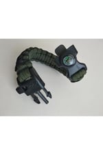 Paracord Cobra Işlemeli Model Ateş Başlatıcı + Pusulalı Survival Acil Durum Bilekliği-2