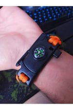Paracord King Cobra Survival Bileklik ASKERİ YEŞİL-TURUNCU L