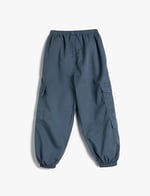 Paraşüt Jogger Kot Pantolon Pamuklu Beli Lastikli Cepli - Parachute Jean