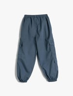 Paraşüt Jogger Kot Pantolon Pamuklu Beli Lastikli Cepli - Parachute Jean