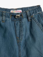 Paraşüt Kot Pantolon Pamuklu Beli Lastikli Cepli - Parachute Jean