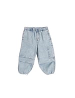 Paraşüt Kot Pantolon Pamuklu Beli Lastikli Cepli - Parachute Jean