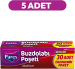 Parex Büyük Boy Buzdolabı Poşeti 30'Lu X 5 Adet