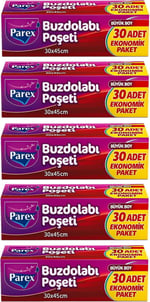 Parex Büyük Boy Buzdolabı Poşeti 30'Lu X 5 Adet
