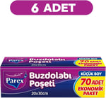 Parex Buzdolabı Poşeti 70’Li Küçük Boy 20 X 30 Cm 6 Paket