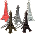 Paris Eyfel Kulesi Renkli 3D Metal Anahtarlık 5 Adet