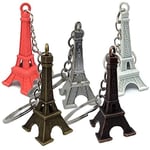 Paris Eyfel Kulesi Renkli 3D Metal Anahtarlık 5 Adet