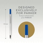 Parker 1950322 Rollerball Kalem Yedeği, İnce uç, Mavi - Seçenekler: 1 adet