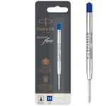 Parker 1950371 Quinkflow Tükenmez Kalem Yedeği, Orta Kalınlıkta Uç, Mavi - Seçenekler: 1 - paket, 1 - paket 2li paket, Medium Nib
