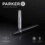 Parker 51 Siyah CT, Dolma Kalem, F uç - Seçenekler: 0.5mm, 1 stück (1er Pack), Parker 51, İnce Uç/Parker 51