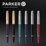 Parker 51 Siyah CT, Dolma Kalem, F uç - Seçenekler: 0.5mm, 1 stück (1er Pack), Parker 51, İnce Uç/Parker 51