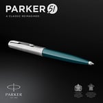 Parker 51 Turkuaz Mavisi CT, Tükenmez Kalem - Seçenekler: 0.5mm, 1 stück (1er Pack), Parker 51, İnce Uç/Parker 51