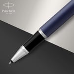 Parker Im Koyu Mavi Krom Tasarımlı Roller Kalem, İnce Uç, Siyah Mürekkep (1931661)