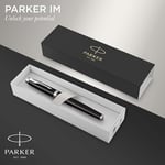 PARKER Im Lake Siyah Krom Tasarımlı Roller Kalem, İnce Uç, Siyah Mürekkep (1931658)