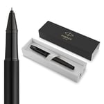 Parker IM Rollerball Kalem | Siyah PVD ile Mat siyah | Siyah Mürekkep Dolgulu İnce Nokta | Hediye Kutusu