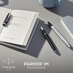 Parker IM Rollerball Kalem | Siyah PVD ile Mat siyah | Siyah Mürekkep Dolgulu İnce Nokta | Hediye Kutusu