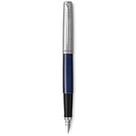 Parker Jotter Mavi Krom Tasarımlı Dolma Kalem, Orta Kalınlıkta Uç, Mavi Mürekkep