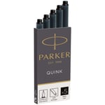 Parker Quink Dolma Kalem Kartuşu, Siyah, 5'li Kutu