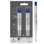 Parker Quinkflow Tükenmez Kalem Yedeği, Mavi Renk Mürekkep, 10'lu Avantajlı Paket