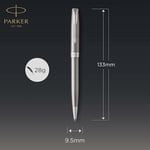 PARKER Sonnet Paslanmaz Çelik Krom Tasarımlı Tükenmez Kalem, Orta Kalınlıkta Uç, Mavi Mürekkep