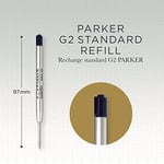 Parker Tükenmez Kalem Yedekleri | Orta Nokta | Siyah QuinkFlow Mürekkebi | 10 Sayım (Ambalaj Değişebilir)