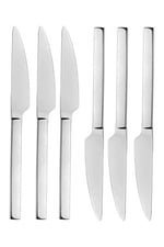 Parlak Gümüş Pasta Ve Tatlı Bıçağı Seti, Paslanmaz Çelik Kahvaltı Bıçak Seti 6 Adet