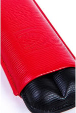 Parmida Deri Puro Kılıfı 2'li - Seyahat Humidoru Kırmızı/Siyah