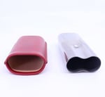 Parmida Kırmızı Deri Puro Kılıfı 2'li/Seyahat Humidoru
