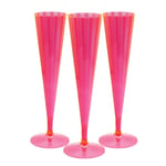 Party Essentials 20 Adet Sert Plastik İkili 5 oz Şampanya Flutes, Neon Pembe - Seçenekler: 20 Count (Pack of 1), 40-Count, 50-Count