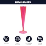 Party Essentials 20 Adet Sert Plastik İkili 5 oz Şampanya Flutes, Neon Pembe - Seçenekler: 20 Count (Pack of 1), 40-Count, 50-Count