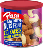 Paşa Çiğ Karışık Kuruyemiş, Kapaklı Teneke Kutu, 2x150 gr, Badem, Fındık, Kaju, Kuru Üzüm ve Turna Yemişi