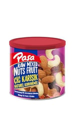 Paşa Çiğ Karışık Kuruyemiş, Kapaklı Teneke Kutu, 2x150 gr, Badem, Fındık, Kaju, Kuru Üzüm ve Turna Yemişi