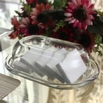 Pasabahce 98402 – Tereyağı Kutusu, Saklama Kabı Basic 19,7 x 13,1 cm, 2 Parça Cam