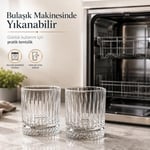 Pasabahce Elysia 520014 Viski Bardağı, Retro Tasarım, Kristal Cam, 210 ml, 4 Adet
