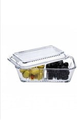 Paşabahçe Frigo Bölmeli Saklama Kabı, Reçellik, Ballık, Kahvaltılık + Baran Ahşap Bal Kaşığı (daldız)