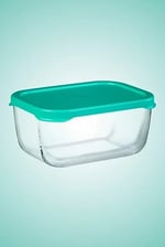 Paşabahçe SNOW BOX SAKLAMA KABI 420 CC İKİLİ PLASTİK TURKUAZ KAPAKLI