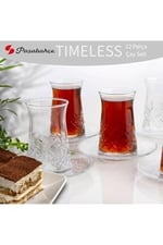 Pasabahce Timeless Çay Bardağı Ve Çay Tabağı Seti 12 Kişilik 24 Parça