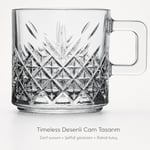 Paşabahçe TIMELESS FİNCAN/KUPA 195 CC T 2'Lİ HEDİYELİK KUTU | Timeless desenli kulplu cam formuyla kahve ve çay sunumlarına uygundur - Seçenekler: 1 L, 5.5 cm x 6.5 cm, 6 ml, 62 ml, 195 cc, 260 cc...