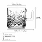 Paşabahçe TIMELESS FİNCAN/KUPA 195 CC T 2'Lİ HEDİYELİK KUTU | Timeless desenli kulplu cam formuyla kahve ve çay sunumlarına uygundur - Seçenekler: 1 L, 5.5 cm x 6.5 cm, 6 ml, 62 ml, 195 cc, 260 cc...