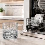 Paşabahçe TIMELESS FİNCAN/KUPA 195 CC T 2'Lİ HEDİYELİK KUTU | Timeless desenli kulplu cam formuyla kahve ve çay sunumlarına uygundur - Seçenekler: 1 L, 5.5 cm x 6.5 cm, 6 ml, 62 ml, 195 cc, 260 cc...