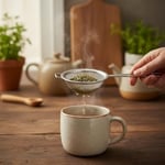 Paslanmaz Çelik Çay Süzgeci – İnce Tel Örgü Bitki Çayı ve Türk Çayı Süzgeci, Ergonomik Saplı, 5 cm Filtre Çapı