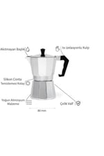 Paslanmaz Çelik Demliğiyle Kahve Mocha Filtre Kahve Pişirici 3Fincanlık Kahveseverlerin Vazgeçilmezi