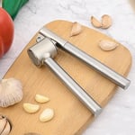 Paslanmaz çelik sarımsak presi – sarımsak kesici, sarımsak ezici, sağlam paslanmaz çelik saplı, pratik bir mutfak yardımcısı ve mutfak aleti, 15,8 x 5 cm