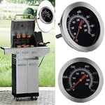 Paslanmaz çelik sigara içen mangal, 2 adet, barbekü termometresi, manometre, paslanmaz çelik, bimetalik, mutfak kızartma, gösterge termometresi, Celsius ve Fahrenheit 100 – 700 ℉