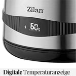 Paslanmaz çelik su ısıtıcısı 1,7 litre | %100 BPA içermez | 2200 Watt | dijital sıcaklık göstergesi | sıcak tutma fonksiyonu | sıcaklık seçimi ile paslanmaz çelik | çay makinesi | sıcaklık ayarı (40°C