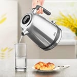 Paslanmaz çelik su ısıtıcısı 1,7 litre | %100 BPA içermez | 2200 Watt | dijital sıcaklık göstergesi | sıcak tutma fonksiyonu | sıcaklık seçimi ile paslanmaz çelik | çay makinesi | sıcaklık ayarı (40°C