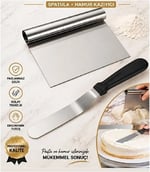 Paslanmaz Hamur Kesici,Hamur Dilimleyici,Metal Hamur Sıyırıcı,Pasta Sıyırma Aparatı,Pasta Ve Pastacılık İçin Çelik Şekillendirici Ve Hamur Pors - Seçenekler: 2li set, 15 Cm X 11 Cm X 2 Cm, Dondurma K.