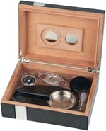 Passatore Karbon Sedir Humidor Puro Seti Siyah 20's