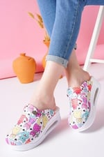 Pastel Kelebek Airmax Kadın Tam Ortopedik Sabo Terlik Hastane,Doktor,Hemşire,Aşçı